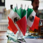 Mexican flags on full display