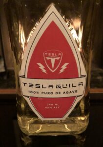 Teslaquila bottle