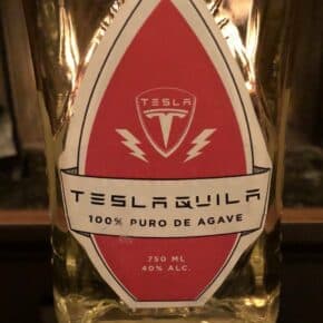 Teslaquila bottle
