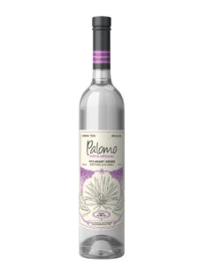 A bottle of Palomo Cacao mezcal